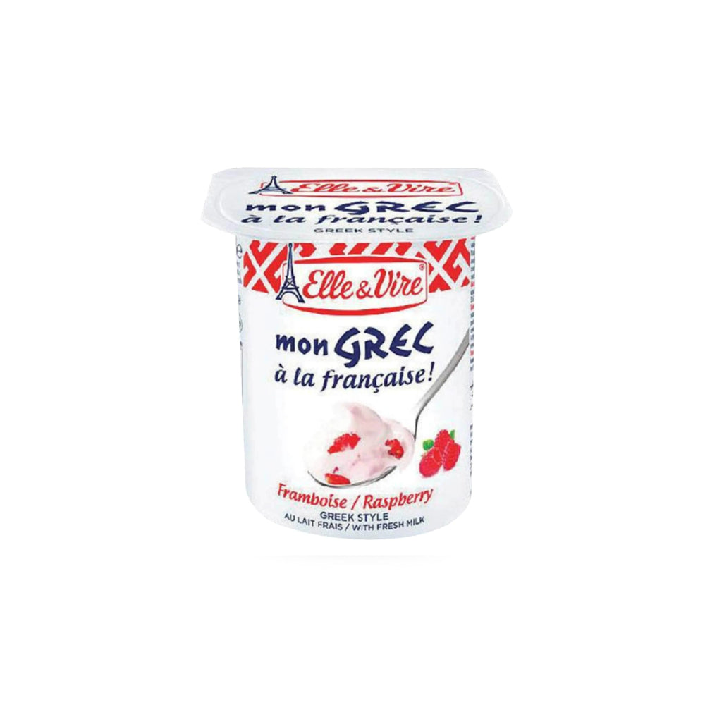 Elle & Vire Greek Style Dessert Raspberry 125gm