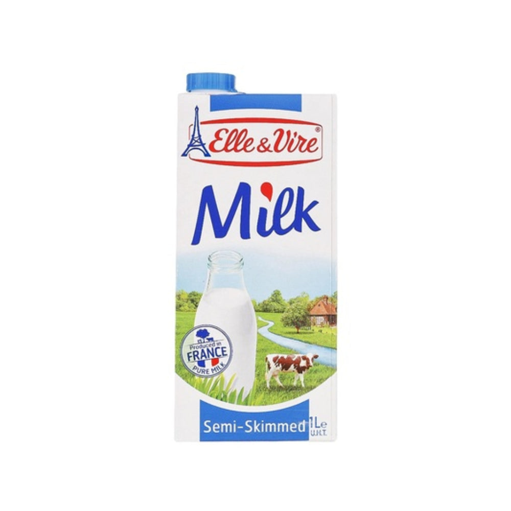 Elle & Vire UHT Milk Half Cream Low Fat Blue 1L