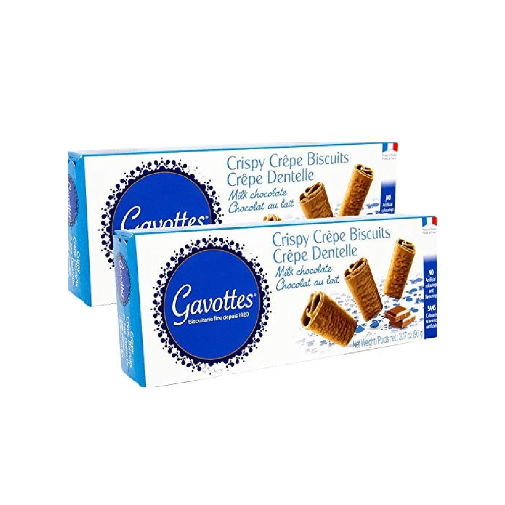 Gavottes Crispy Brittany Crepes Milk Chocolate 2x90gm