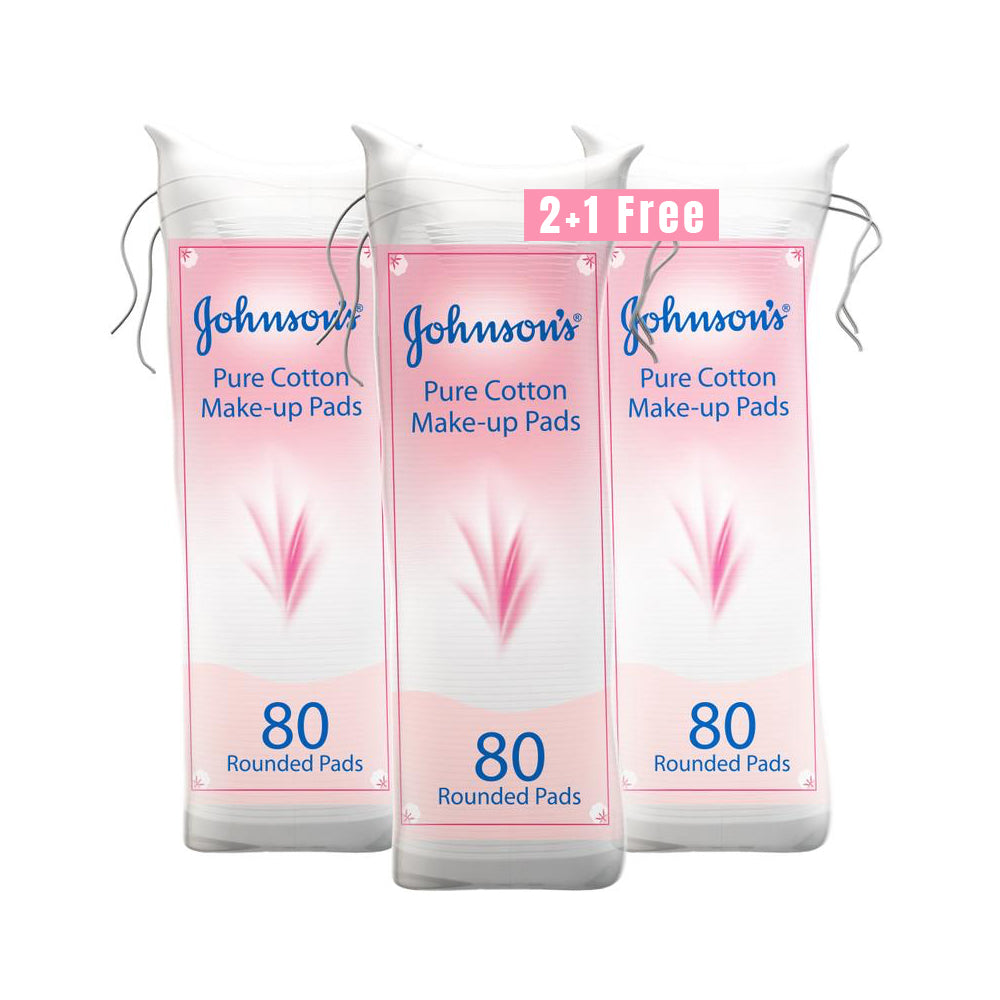 Johnson's Cotton Pads 80's 2+1 Free