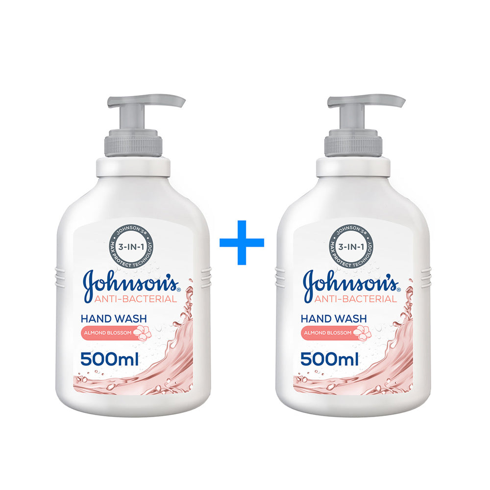 Johnson's Hand Wash Anti Bacterial 500ml 1+1 Free