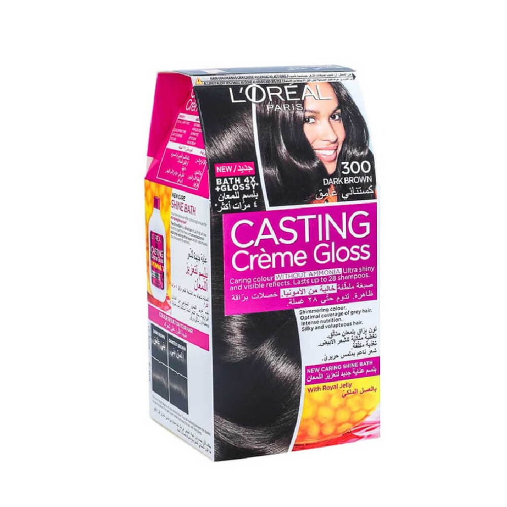 Loreal Paris Hair Color Casting Cream Gloss 300 Darkest Brown