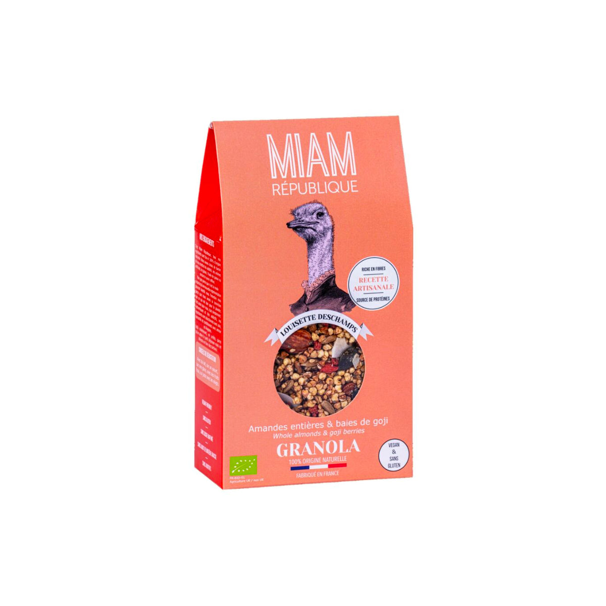 Miam Louisette Deschamps Whole Almonds & Goji Berries Granola 350g
