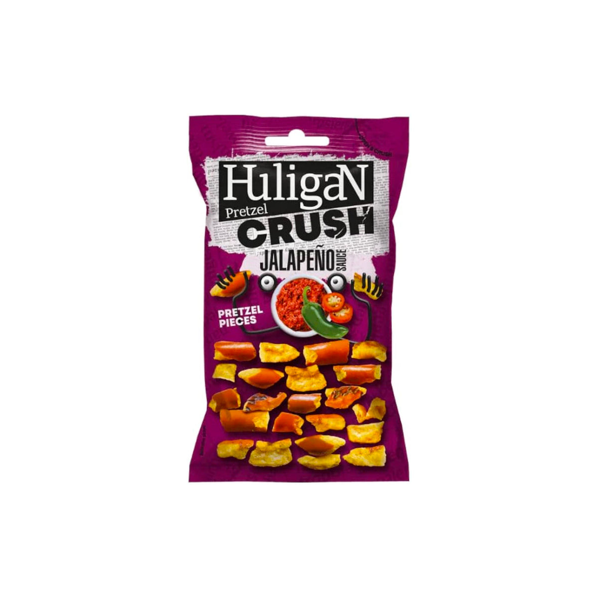 Huligan Crush Jalapeno Sauce Pretzel 65gm