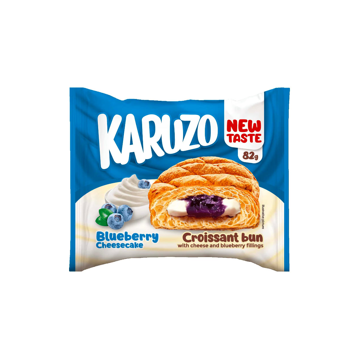 Karuzo Blueberry Cheesecake Croissant Bun 82g