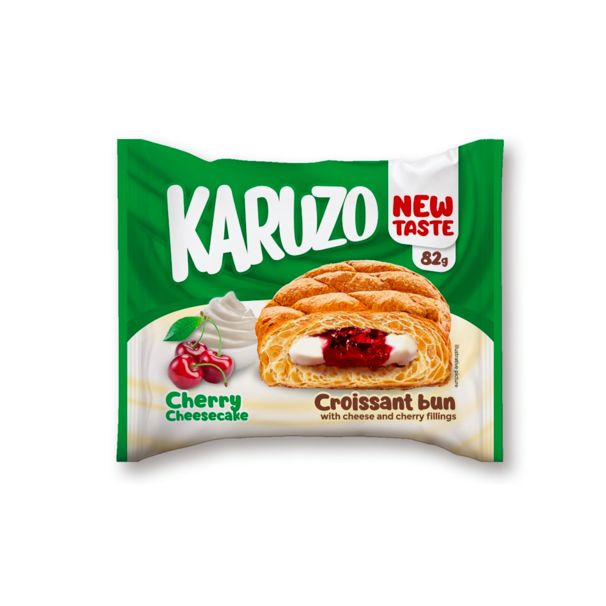 Karuzo Cherry Cheesecake Croissant Bun 82g