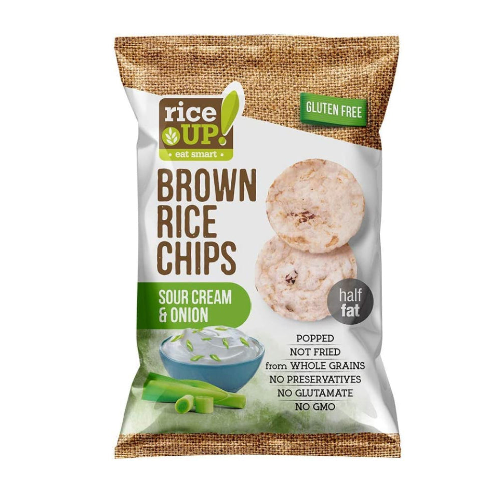 Rice Up Brown Rice Chips Cream & Onion 60gm