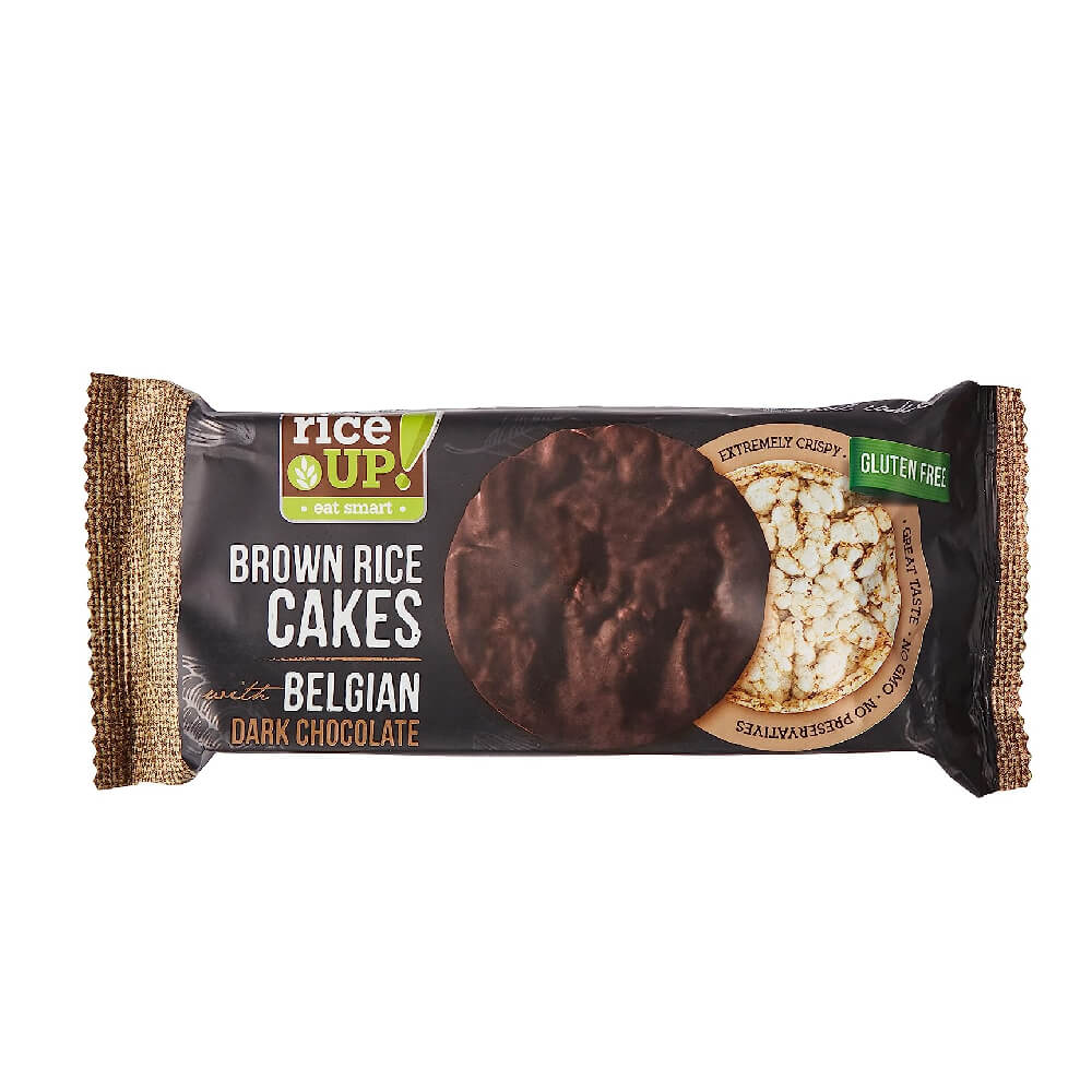 Rice Up Brown Rice Cakes With Dark Belgian Chocolate 90gm