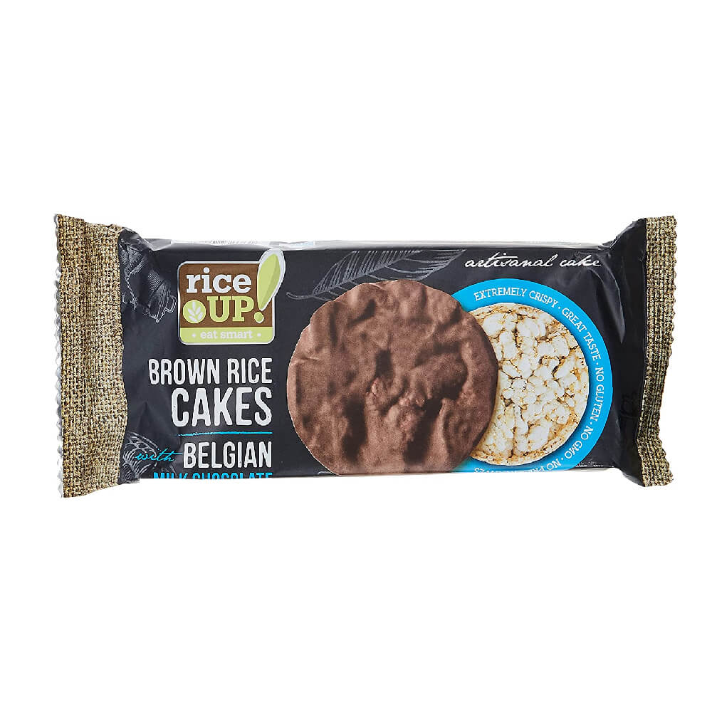 Rice Up Brown Rice Cakes With Milk Belgian Chocolate 90gm