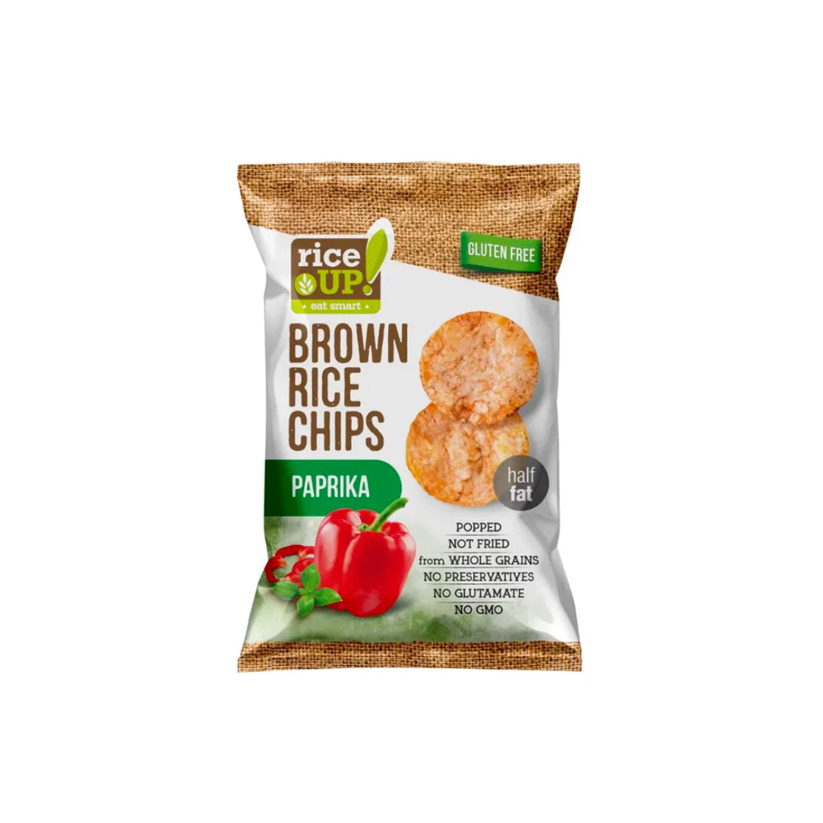 Rice Up Whole Grain Rice Chips Paprika 60g