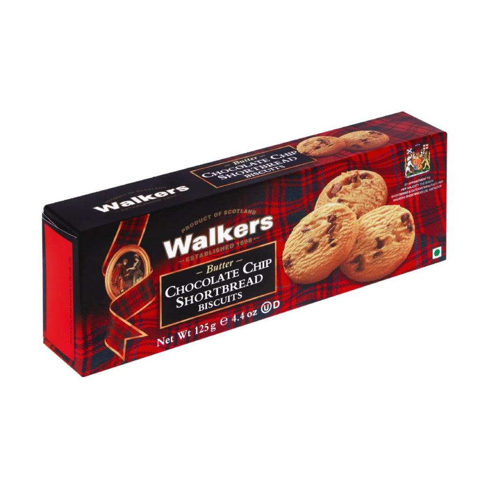 Walkers Pure Butter Chocolate Chip Shortbread 125gm