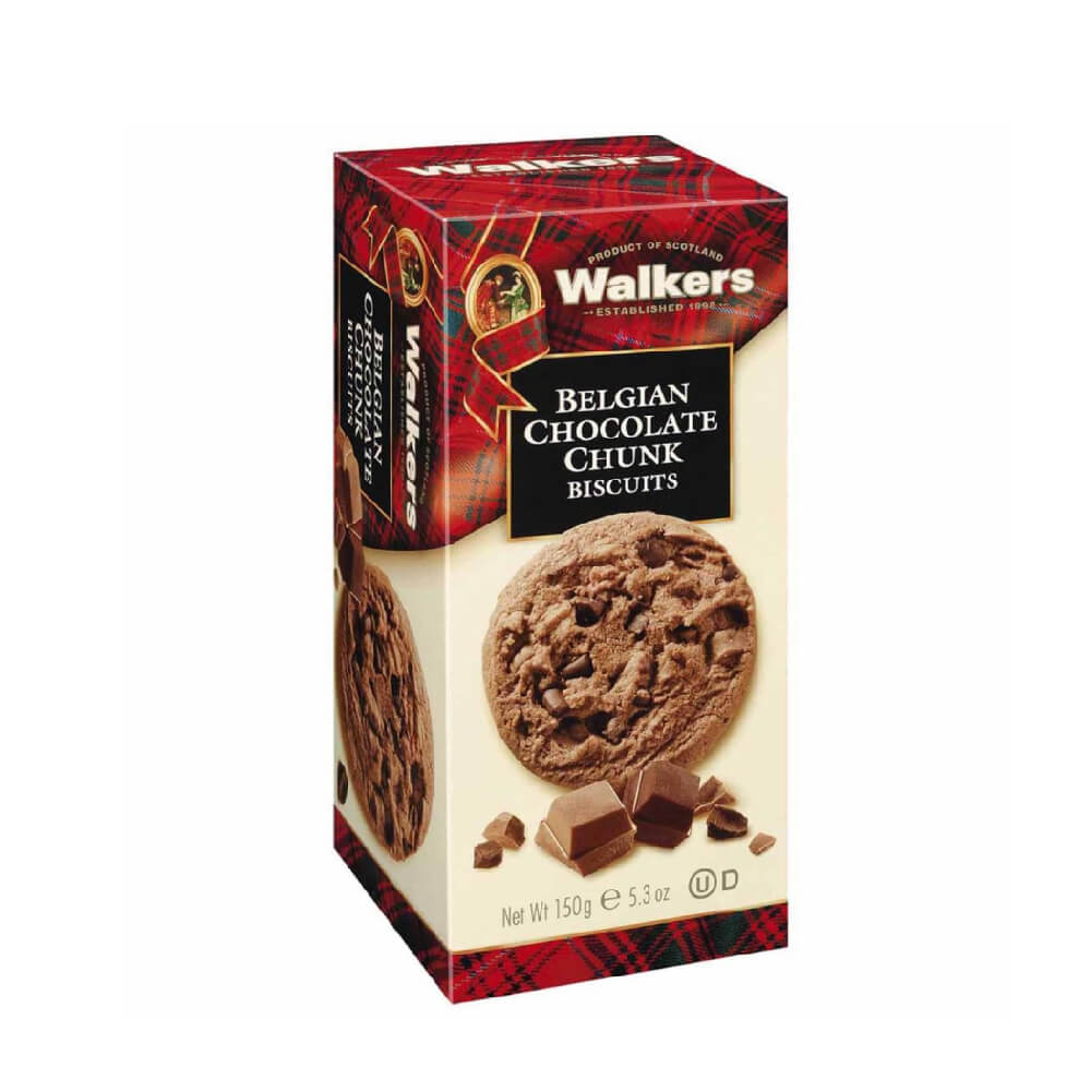 Walkers Belgian Chocolate Chunk Biscuits 150gm
