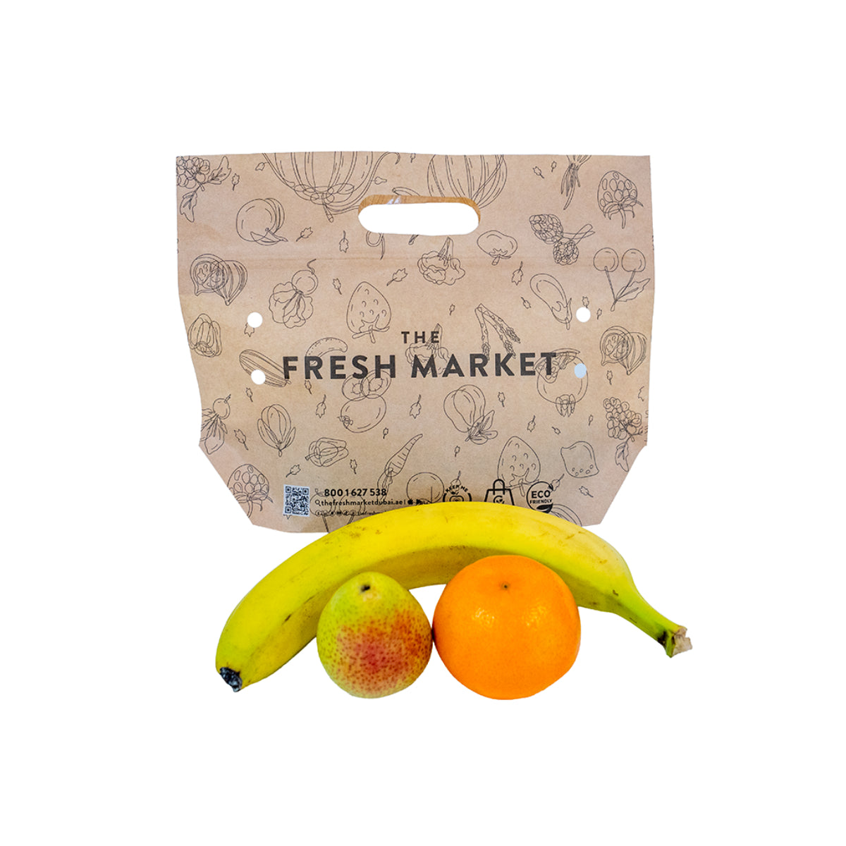 Mix Fruits Pouches (Pears+Mandarine+Banana) Approx- 455gm Pack