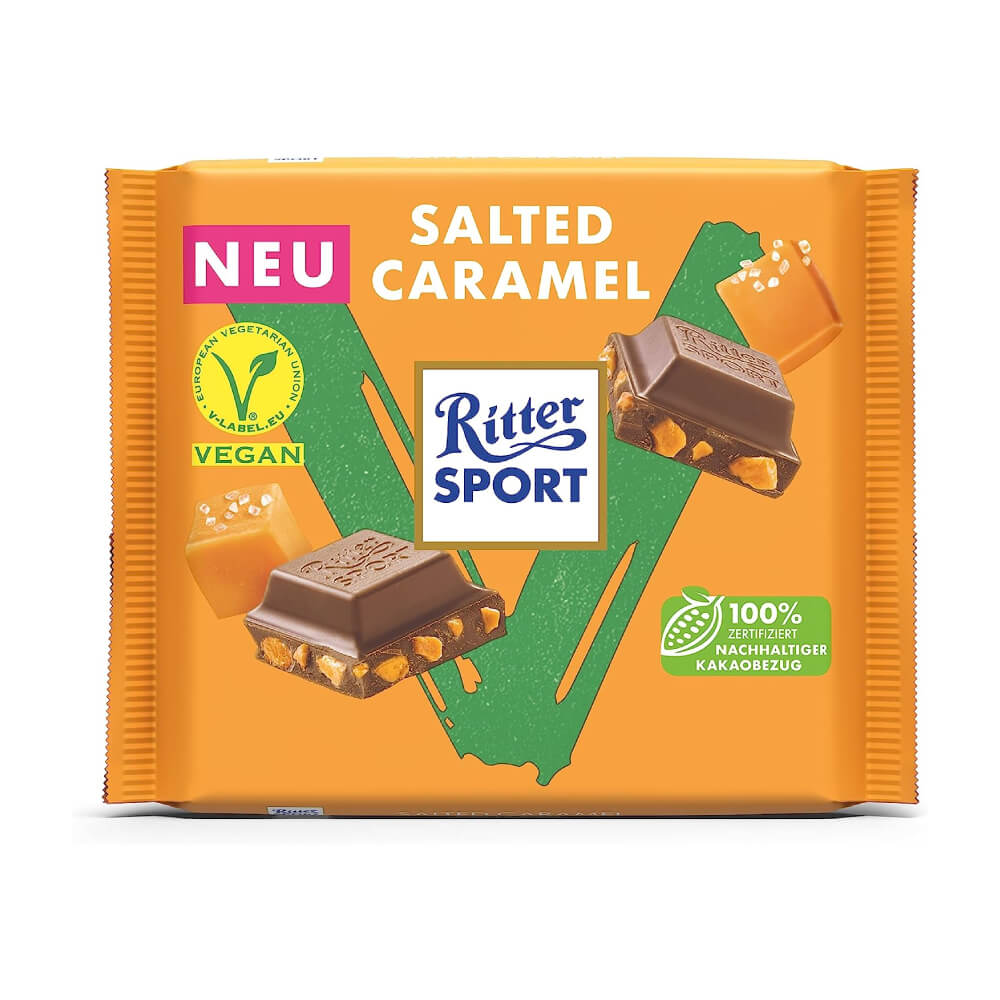 Ritter Sport Vegan Salted Caramel Chocolate 100gm