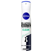Nivea Deo Women Spray Invisible B&W Clean 200ml