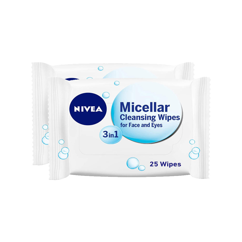 Nivea Face 3N1 Micellar Cleansing Wipes 25s 1+1FREE