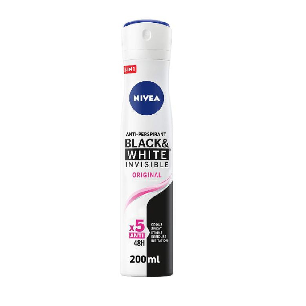 Nivea Deo Women Spray Invisible B&W S.Smooth 200ml