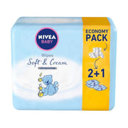 Nivea Baby Wipes Soft & Cream 63's 2+1 Free