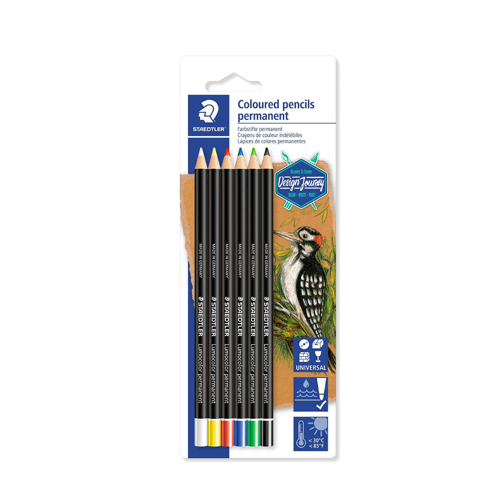 Staedtler Permanent Coloured Pencil 6s