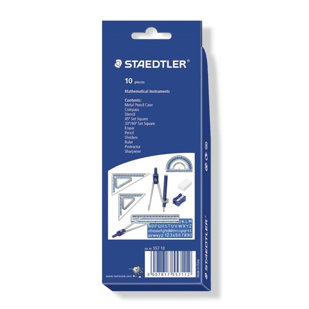 Staedtler Noris Geometry Mathematical Instruments Box 10 Pieces
