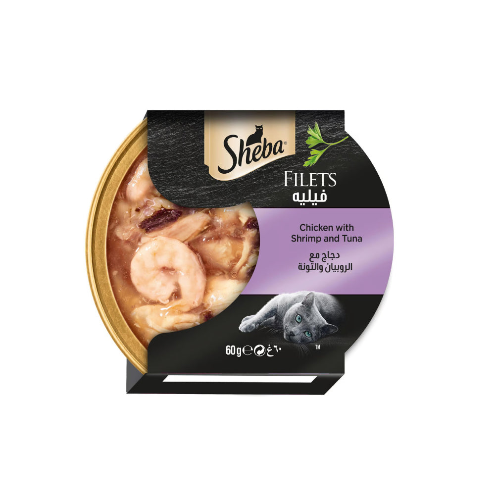 Sheba Fillets Chicken With Shrimp And Tuna 60gm