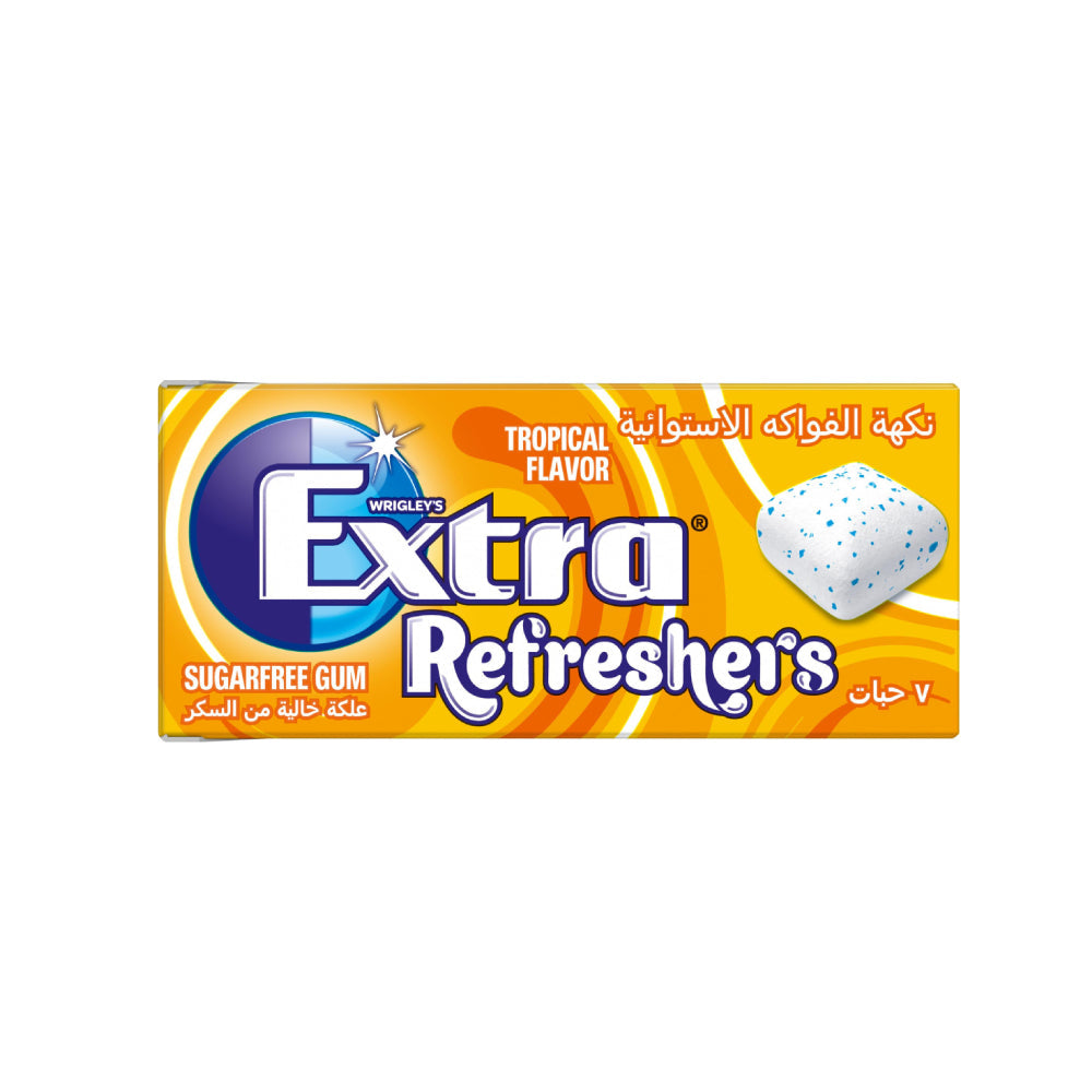 Wrigley's Extra Refreshers Tropical Flavour Chew Gum Sugar Free 15.6gm