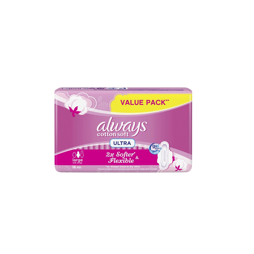 Always Cotton Ultra Large 16's