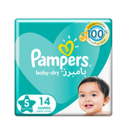 Pampers Baby-Dry Diapers S5 14's