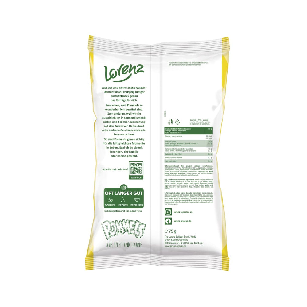 Lorenz Pommels Original Potato Flavoured Snack 75gm