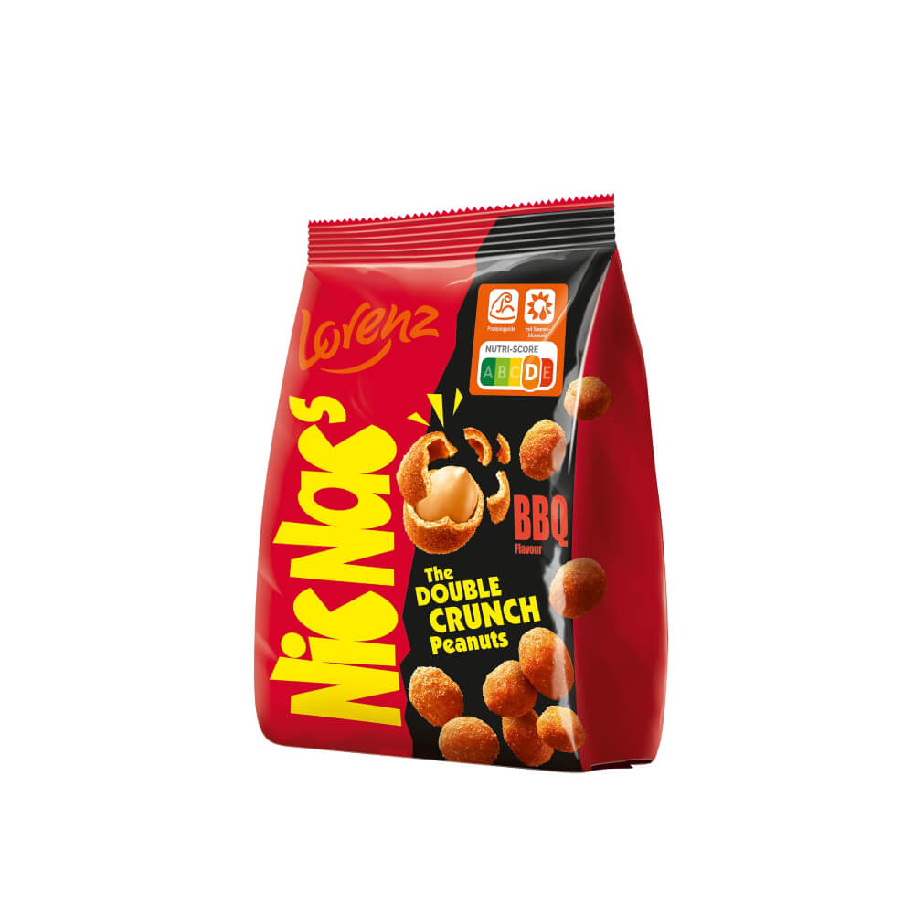 Lorenz Snack NicNac's Double Crunch Peanuts Barbecue, 110G