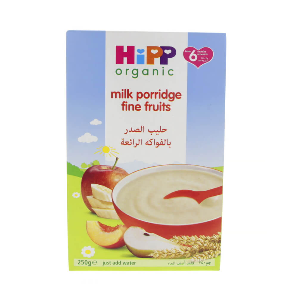 Hipp Organic Milk Porridge Fine Fruits Baby Breakfast Cereal 250gm
