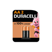 Duracell AA2 1.5V Alkaline Batteries 2 Pieces