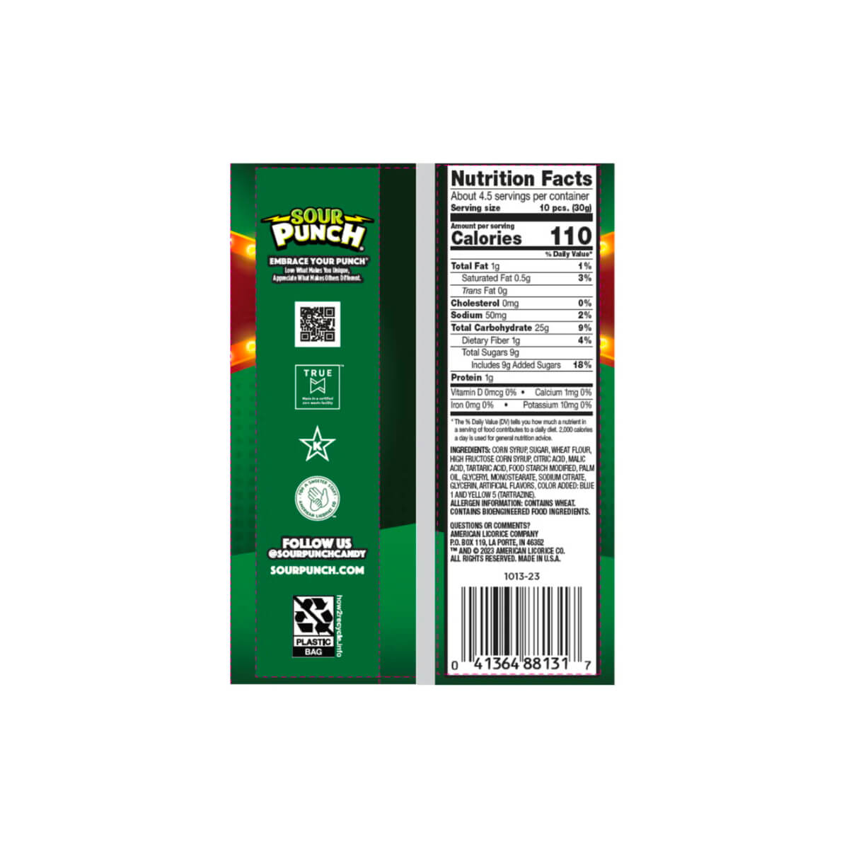 Sour Punch Bites Pickle Roulette Candies 140g