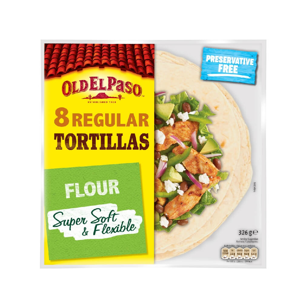 Old El Paso Soft & Flexible Flour Tortillas 326gm