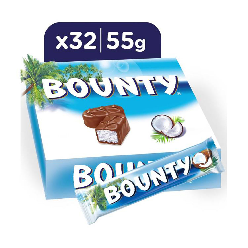 Bounty Coconut Chocolate Bar 55Gx32