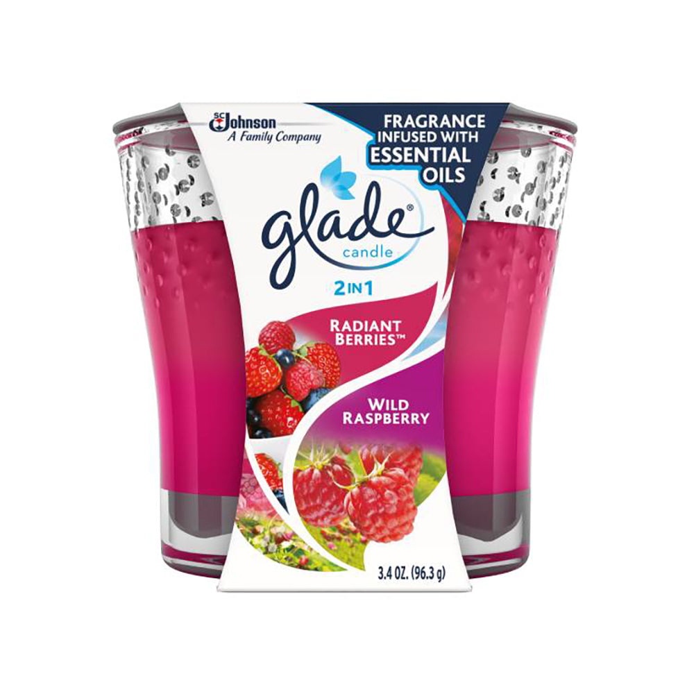 Glade Candle 2In1 Red Berries & Wild Raspberry 3.4oz