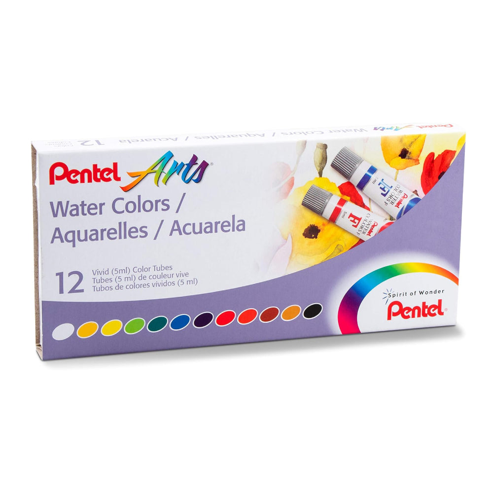 Pentel Arts Water 12 Colours 5ml Tube