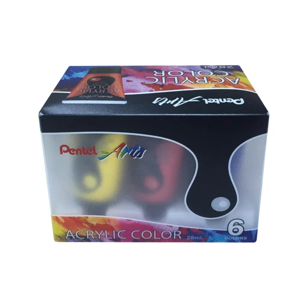 Pentel Arts Acrylic Multi Color Paint 6x28ml