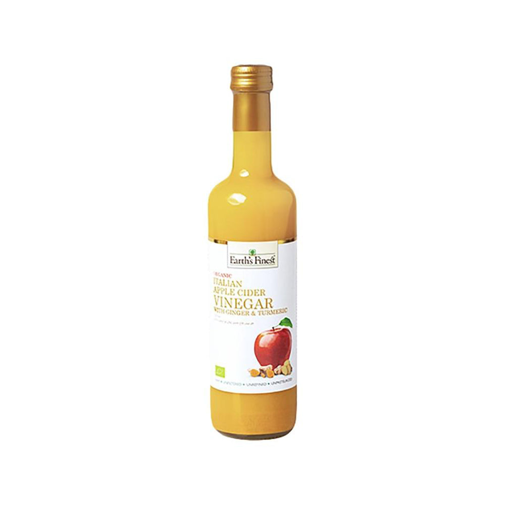 Earth's Finest Organic  Apple Cider Vinegar With Ginger and Turmeric 500ml