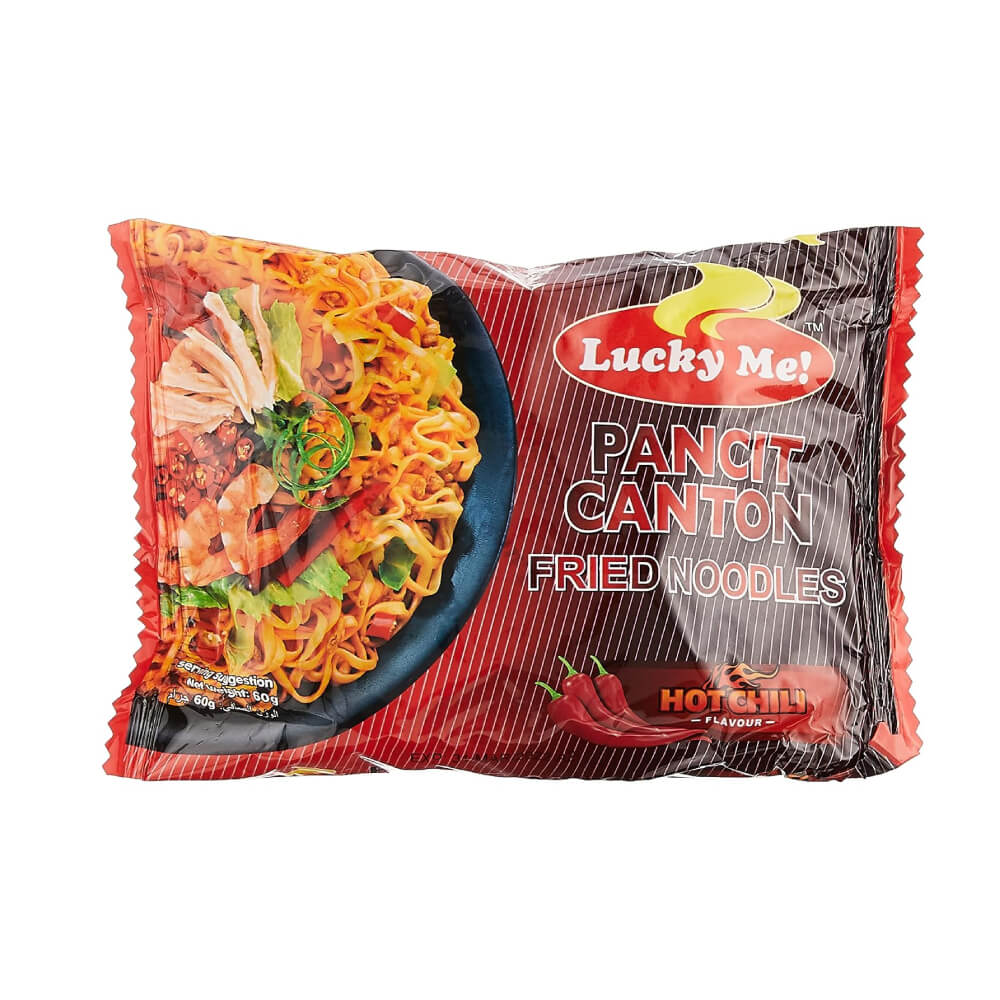 Lucky Me Pancit Canton Hot Chili Instant Fried Noodles 60gm