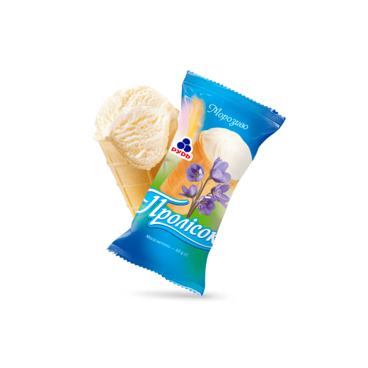 Rud Snowdrop Waffle Cup Ice Cream 60g