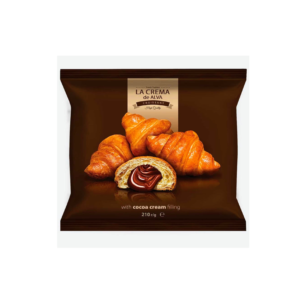 La Crema Cocoa Cream Filling Mini Croissants 210g