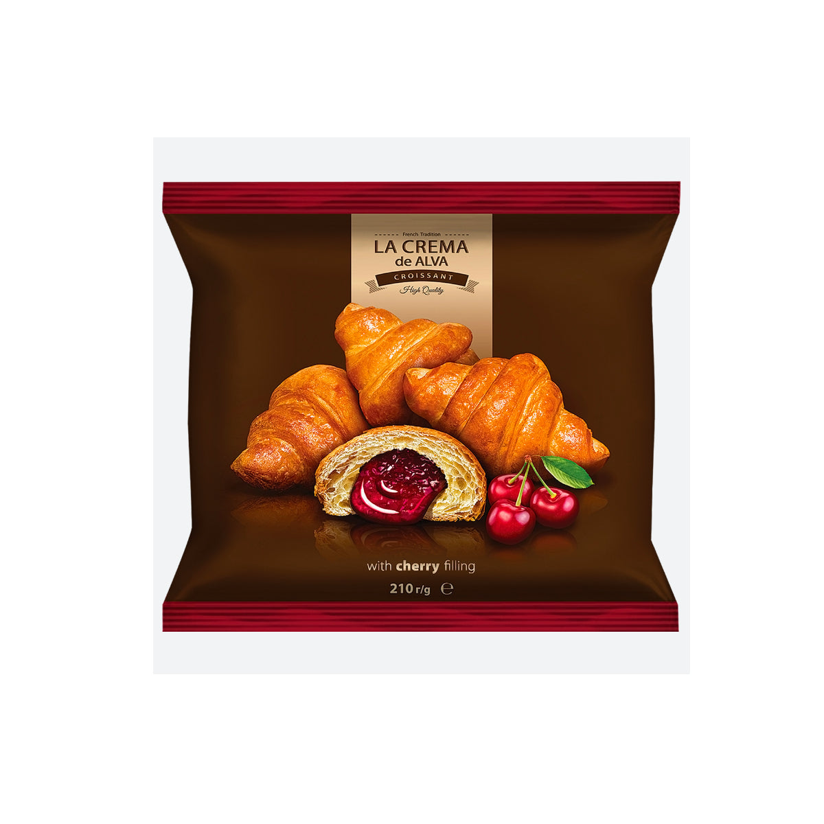 La Crema Cherry Filling Mini Croissants 210g