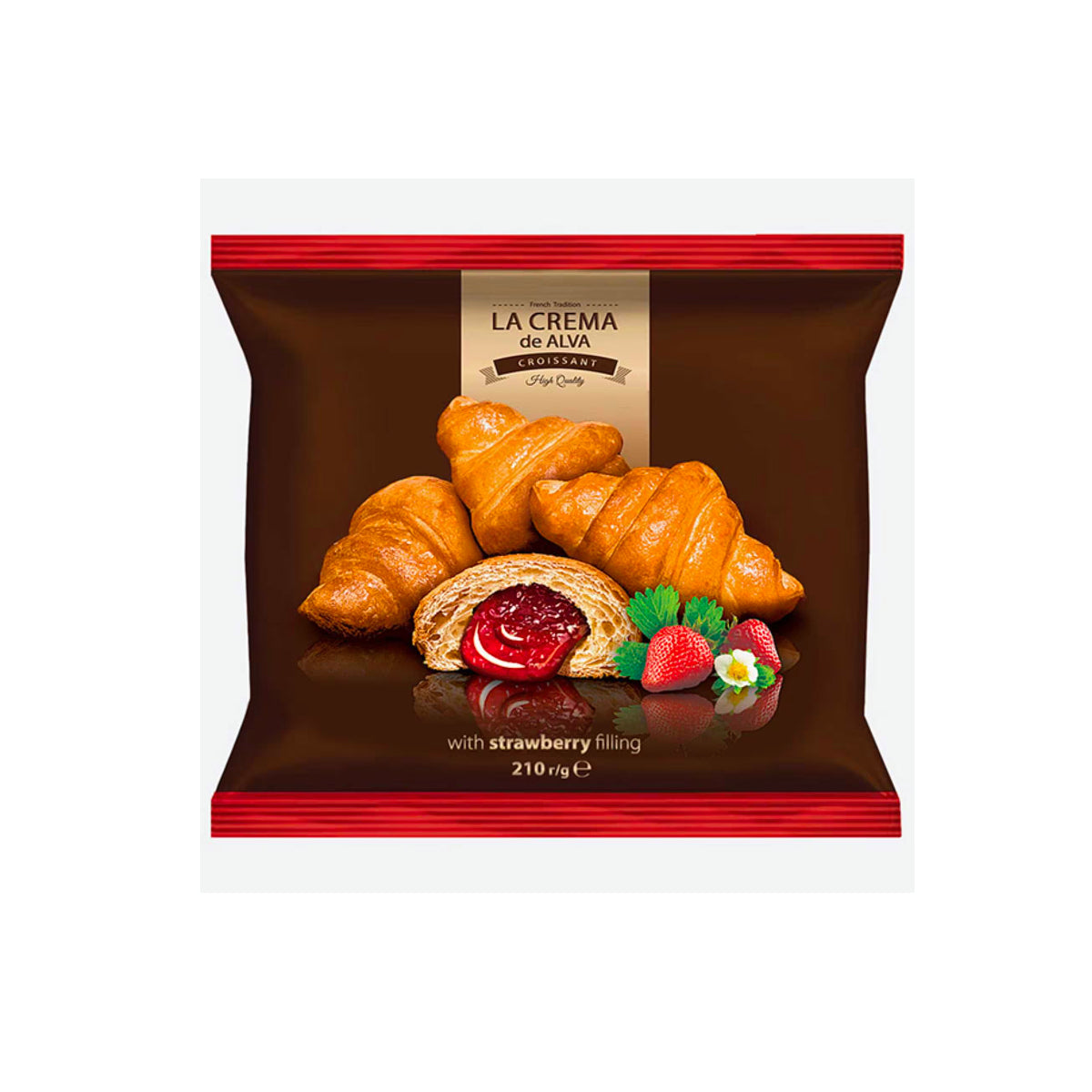 La Crema Strawberry Filling Mini Croissants 210g