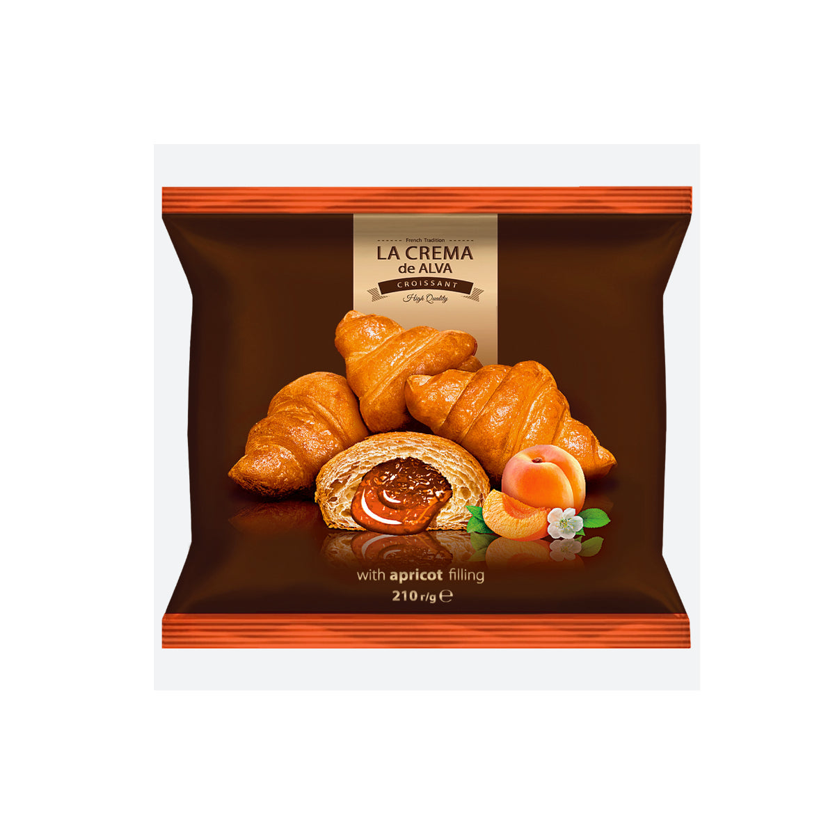 La Crema Apricot Filling Mini Croissants 210g