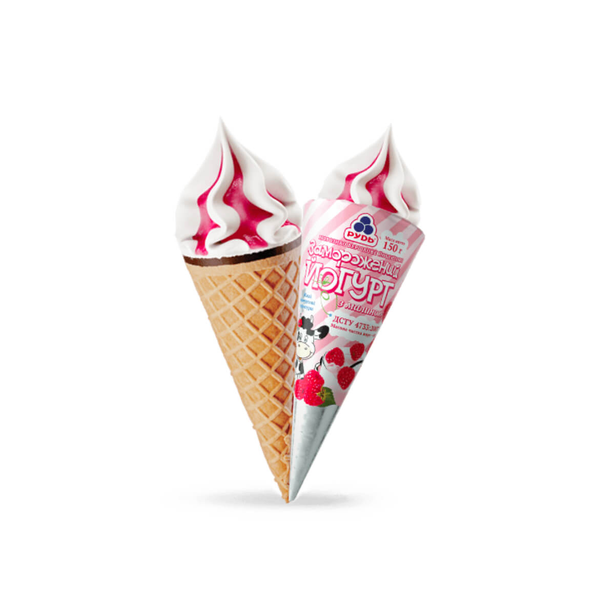 Rud Frozen Yoghurt With Raspberry Jam Ice Cream 150g