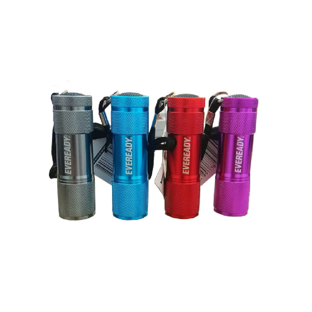 Eveready Compact Metal LED Flashlight 1 Piece Assorted Colours