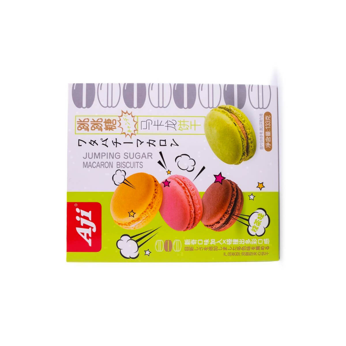 Aji Matcha Flavour Jumping Sugar Macaron Biscuits 133g