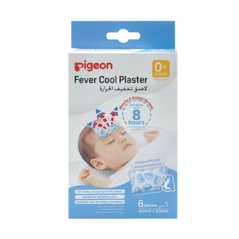 Pigeon Fever Cool Plaster For Baby's Forehead 6 Pcs