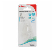 Pigeon Slim Neck Peristaltic Nipple (M) 2Pc